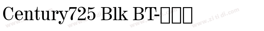 Century725 Blk BT字体转换